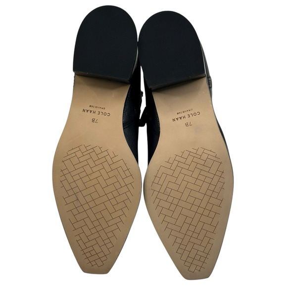 COLE HAAN Naia Black Leather Ankle Boots Womens Size 7B Side Zip New $200 A - Picture 13 of 13